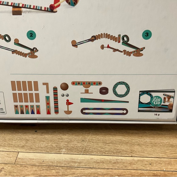 New! Djeco Zig & Go Roll Action Chain Reaction Wood Construction Set - Picture 9 of 10